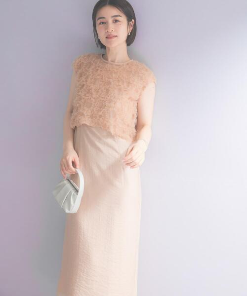 URBAN RESEARCH ROSSO WOMEN(アーバンリサーチ ロッソ)の「kaene フラッフィーフラワーコンビドレス(ワンピース・レディース・ライトブルー/ブラック/ピンク系その他・36)」の20枚目の写真
