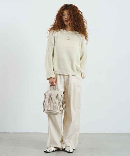ROSE BUD(ローズバッド)の「MILLELA FIRENZE/FRINGE MINI TOTE(ショルダーバッグ・レディース・オフホワイト/ブラック・ONE SIZE)」の9枚目の写真