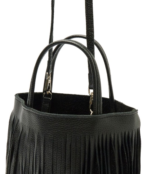 ROSE BUD(ローズバッド)の「MILLELA FIRENZE/FRINGE MINI TOTE(ショルダーバッグ・レディース・オフホワイト/ブラック・ONE SIZE)」の19枚目の写真