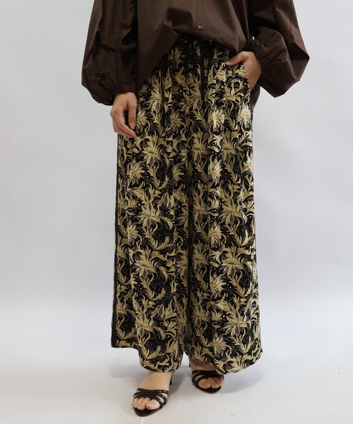 etre relie(エトレリー)の「ZOZO限定 セミシアーウエストリブワイドパンツ(その他パンツ・レディース・ブルー系その他3/ブラック系その他・MEDIUM)」の4枚目の写真