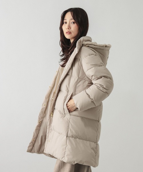 GLOBAL WORK(グローバルワーク)の「ウツクシルエット撥水ダウンコート/668360(ダウンジャケット/コート・レディース・ベージュ/ネイビー/ブラック・LARGE/MEDIUM)」の11枚目の写真