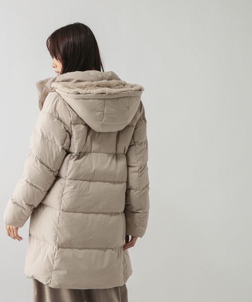 GLOBAL WORK(グローバルワーク)の「ウツクシルエット撥水ダウンコート/668360(ダウンジャケット/コート・レディース・ベージュ/ネイビー/ブラック・LARGE/MEDIUM)」の12枚目の写真