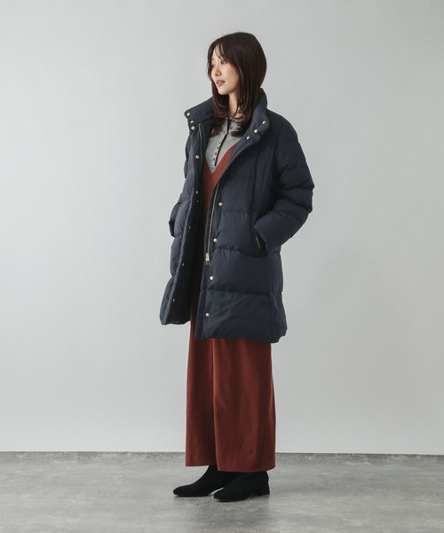 GLOBAL WORK(グローバルワーク)の「ウツクシルエット撥水ダウンコート/668360(ダウンジャケット/コート・レディース・ベージュ/ネイビー/ブラック・LARGE/MEDIUM)」の15枚目の写真