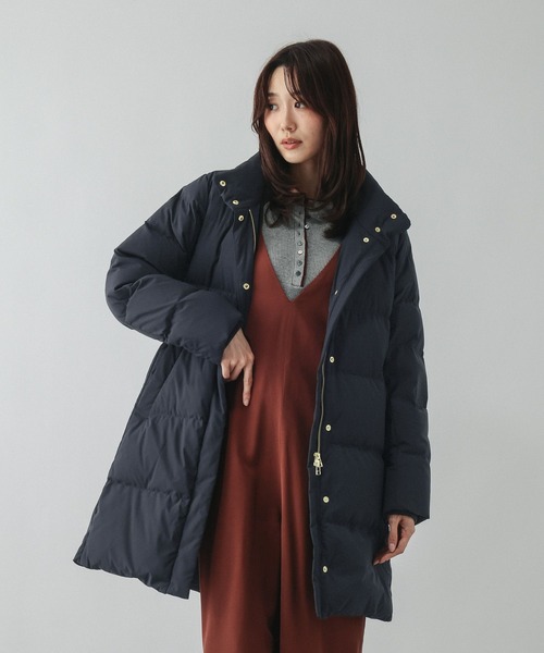 GLOBAL WORK(グローバルワーク)の「ウツクシルエット撥水ダウンコート/668360(ダウンジャケット/コート・レディース・ベージュ/ネイビー/ブラック・LARGE/MEDIUM)」の16枚目の写真