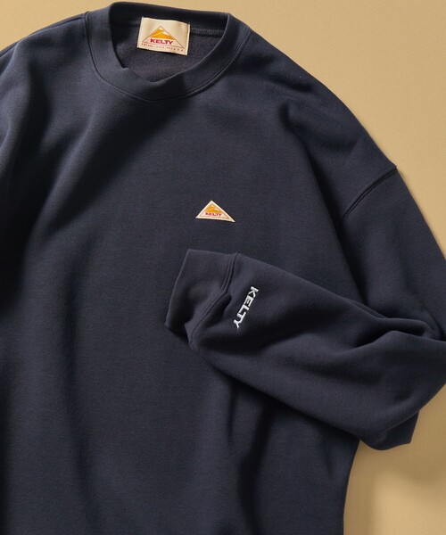 KELTY（ケルティ）の「KELTY/ケルティ 限定展開 KELTY×FREAK'S STORE/ケルティ 別注 ワンポイント ヴィンテージロゴ クルーネックスウェット（スウェット・メンズ・チャコールグレー/ネイビー/ライトグレー/ブラック/ベージュ/オフホワイト/ブラウン・SMALL/MEDIUM/LARGE/X-LARGE）」の8枚目の写真