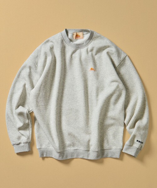 KELTY（ケルティ）の「KELTY/ケルティ 限定展開 KELTY×FREAK'S STORE/ケルティ 別注 ワンポイント ヴィンテージロゴ クルーネックスウェット（スウェット・メンズ・チャコールグレー/ネイビー/ライトグレー/ブラック/ベージュ/オフホワイト/ブラウン・SMALL/MEDIUM/LARGE/X-LARGE）」の9枚目の写真