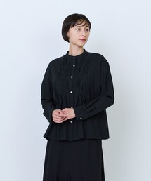 コットンローンギャザーディテールブラウス