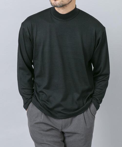 URBAN RESEARCH ROSSO MEN(アーバンリサーチロッソメン)の「『マシンウォッシャブル』ハイクオリティウールモックネックTシャツ(Tシャツ/カットソー・メンズ・ベージュ系その他/ブラック/ネイビー・MEDIUM/LARGE/X-LARGE)」の11枚目の写真