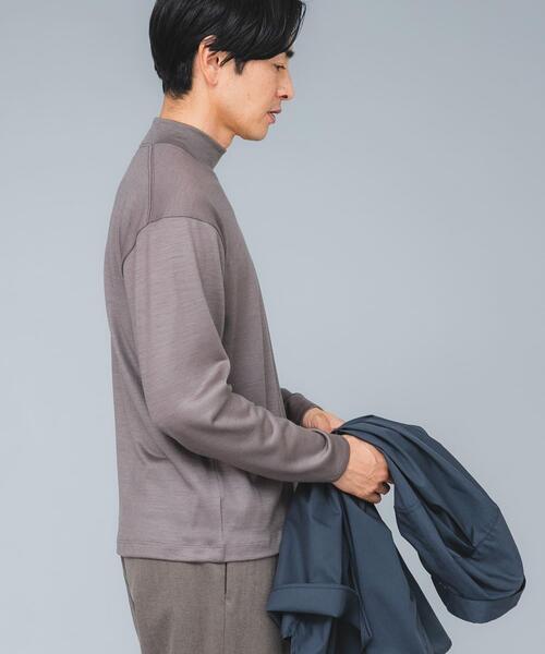 URBAN RESEARCH ROSSO MEN(アーバンリサーチロッソメン)の「『マシンウォッシャブル』ハイクオリティウールモックネックTシャツ(Tシャツ/カットソー・メンズ・ベージュ系その他/ブラック/ネイビー・MEDIUM/LARGE/X-LARGE)」の22枚目の写真