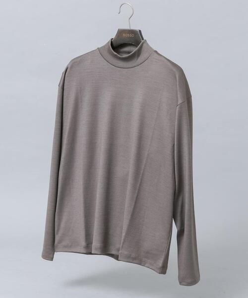 URBAN RESEARCH ROSSO MEN(アーバンリサーチロッソメン)の「『マシンウォッシャブル』ハイクオリティウールモックネックTシャツ(Tシャツ/カットソー・メンズ・ベージュ系その他/ブラック/ネイビー・MEDIUM/LARGE/X-LARGE)」の9枚目の写真
