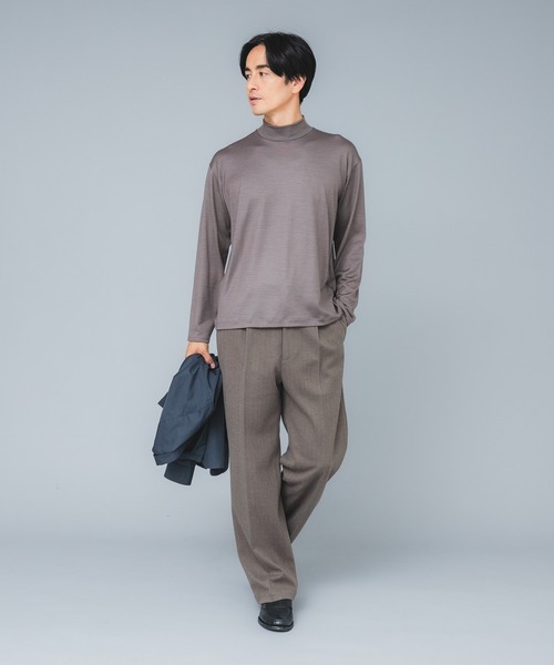 URBAN RESEARCH ROSSO MEN(アーバンリサーチロッソメン)の「『マシンウォッシャブル』ハイクオリティウールモックネックTシャツ(Tシャツ/カットソー・メンズ・ベージュ系その他/ブラック/ネイビー・MEDIUM/LARGE/X-LARGE)」の6枚目の写真