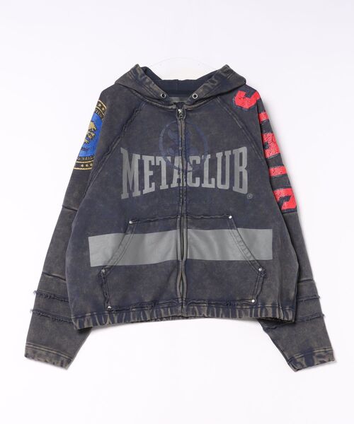 DANKE SCHON（ダンケシェーン）の「DankeSchon/ダンケシェーン/CHEMICAL SWEAT ZIP HOODIE METACLUB（パーカー・レディース・ブラック/ネイビー/ホワイト・L/M）」の3枚目の写真
