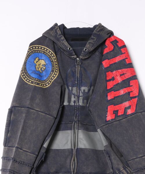 DANKE SCHON（ダンケシェーン）の「DankeSchon/ダンケシェーン/CHEMICAL SWEAT ZIP HOODIE METACLUB（パーカー・レディース・ブラック/ネイビー/ホワイト・L/M）」の4枚目の写真