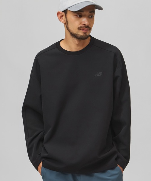 NEW BALANCE(ニューバランス)の「ニューバランス New Balance ウーブンロングスリーブTシャツ(Tシャツ/カットソー・メンズ・ブラック/グレー/カーキ・S/M/L/LL/3L)」の2枚目の写真