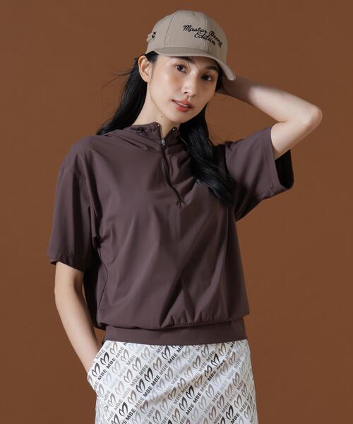 MASTER BUNNY EDITION(マスターバニーエディション)の「Nyベアムース半袖ハーフジップフーディプルオーバー (WOMENS)(スウェット・レディース・ブラウン/ブラック/ホワイト・SMALL/MEDIUM/LARGE)」の19枚目の写真