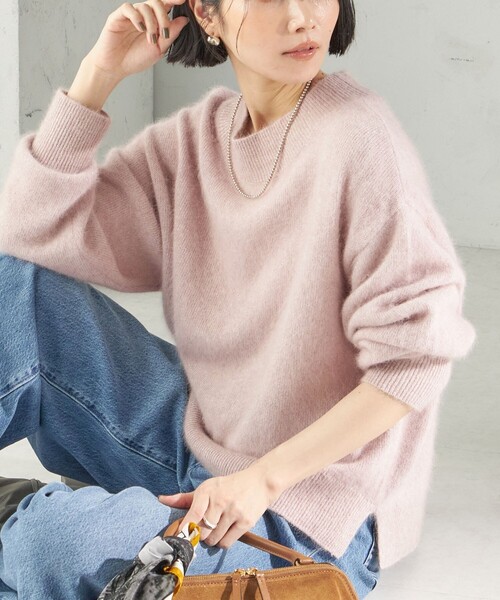 SHIPS(シップス)の「〈手洗い可能〉フォックス ラメ ハイネック ニット(ニット/セーター・レディース・グレー/ピンク/ナチュラル・ONE SIZE)」の3枚目の写真