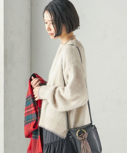 SHIPS(シップス)の「〈手洗い可能〉フォックス ラメ ハイネック ニット(ニット/セーター・レディース・グレー/ピンク/ナチュラル・ONE SIZE)」の19枚目の写真