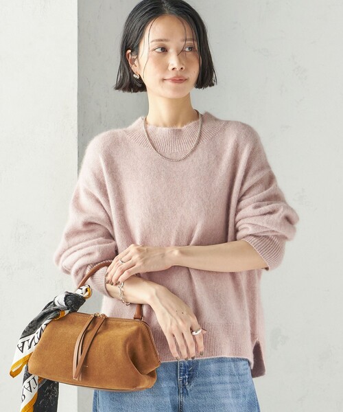 SHIPS(シップス)の「〈手洗い可能〉フォックス ラメ ハイネック ニット(ニット/セーター・レディース・グレー/ピンク/ナチュラル・ONE SIZE)」の7枚目の写真