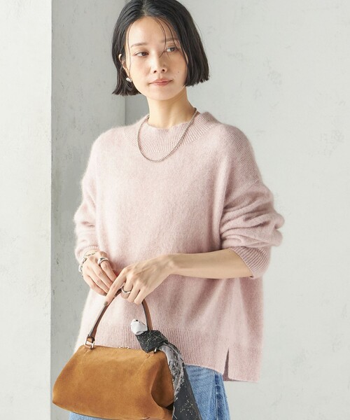 SHIPS(シップス)の「〈手洗い可能〉フォックス ラメ ハイネック ニット(ニット/セーター・レディース・グレー/ピンク/ナチュラル・ONE SIZE)」の8枚目の写真