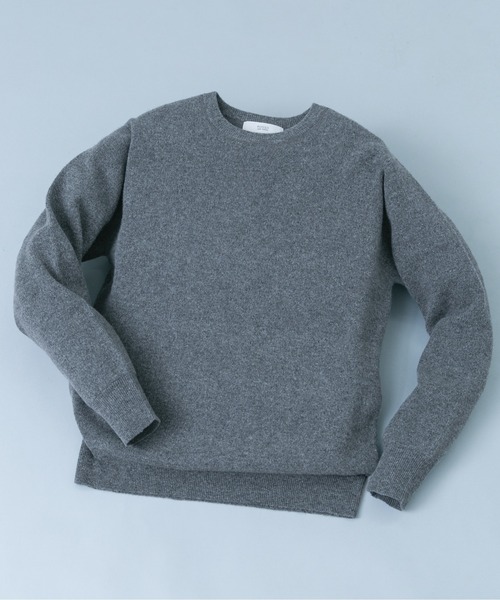 URBAN RESEARCH ROSSO MEN（アーバンリサーチロッソメン）の「ハミルトンラムズウールスムースニットスウェット（ニット/セーター・メンズ・ブラック/グレー/チャコールグレー/ミント/ベージュ系その他・LARGE/X-LARGE/MEDIUM）」の3枚目の写真