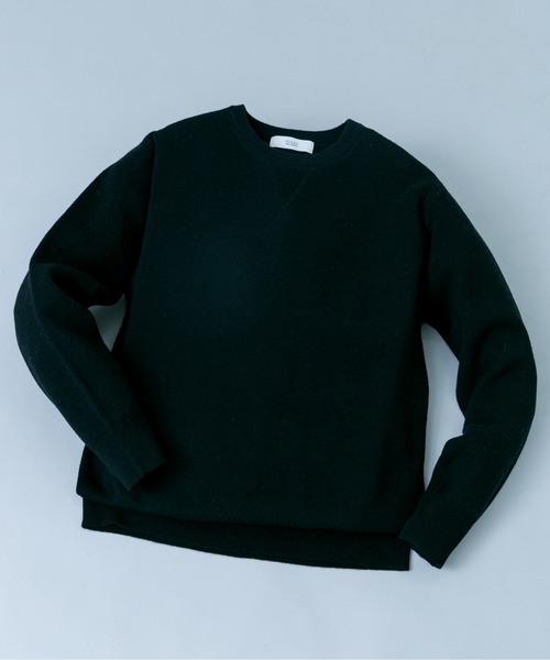URBAN RESEARCH ROSSO MEN（アーバンリサーチロッソメン）の「ハミルトンラムズウールスムースニットスウェット（ニット/セーター・メンズ・ブラック/グレー/チャコールグレー/ミント/ベージュ系その他・LARGE/X-LARGE/MEDIUM）」の2枚目の写真