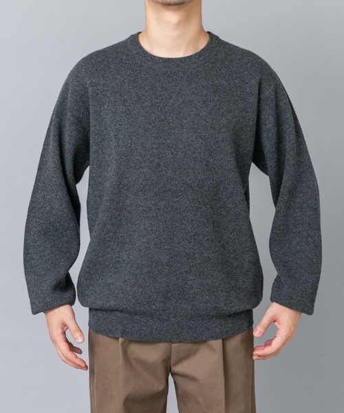 URBAN RESEARCH ROSSO MEN（アーバンリサーチロッソメン）の「ハミルトンラムズウールスムースニットスウェット（ニット/セーター・メンズ・ブラック/グレー/チャコールグレー/ミント/ベージュ系その他・LARGE/X-LARGE/MEDIUM）」の22枚目の写真