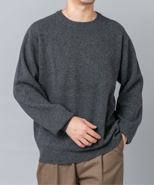 URBAN RESEARCH ROSSO MEN（アーバンリサーチロッソメン）の「ハミルトンラムズウールスムースニットスウェット（ニット/セーター・メンズ・ブラック/グレー/チャコールグレー/ミント/ベージュ系その他・LARGE/X-LARGE/MEDIUM）」の10枚目の写真