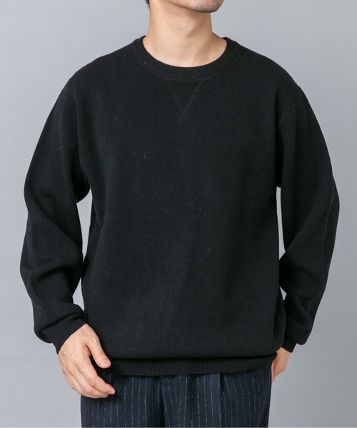 URBAN RESEARCH ROSSO MEN（アーバンリサーチロッソメン）の「ハミルトンラムズウールスムースニットスウェット（ニット/セーター・メンズ・ブラック/グレー/チャコールグレー/ミント/ベージュ系その他・LARGE/X-LARGE/MEDIUM）」の7枚目の写真