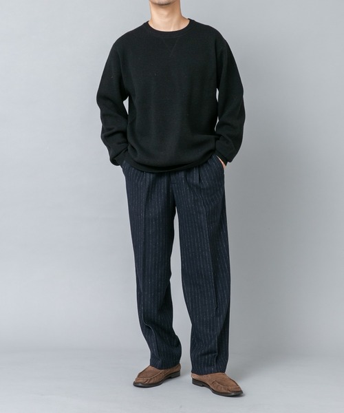 URBAN RESEARCH ROSSO MEN（アーバンリサーチロッソメン）の「ハミルトンラムズウールスムースニットスウェット（ニット/セーター・メンズ・ブラック/グレー/チャコールグレー/ミント/ベージュ系その他・LARGE/X-LARGE/MEDIUM）」の8枚目の写真