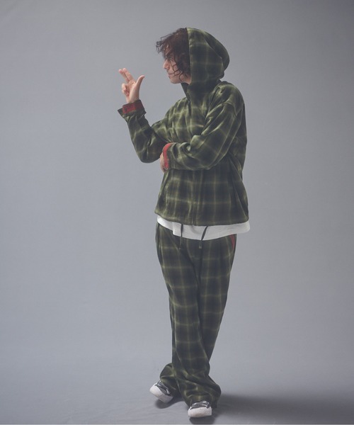 ADAM PATEK(アダムパテック)の「ADAMPATEK/brushed shade ombrecheck easytrouser/チェックパンツ(スラックス・メンズ・ブラウン/グリーン・1/2)」の20枚目の写真