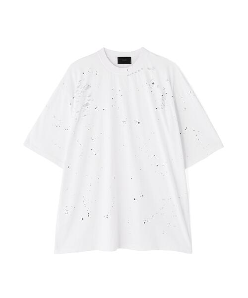 SIS(エスアイエス)の「SIS/エスアイエス/DAMAGE T-SHIRTS(Tシャツ/カットソー・レディース・ブラック/ホワイト・F)」の2枚目の写真