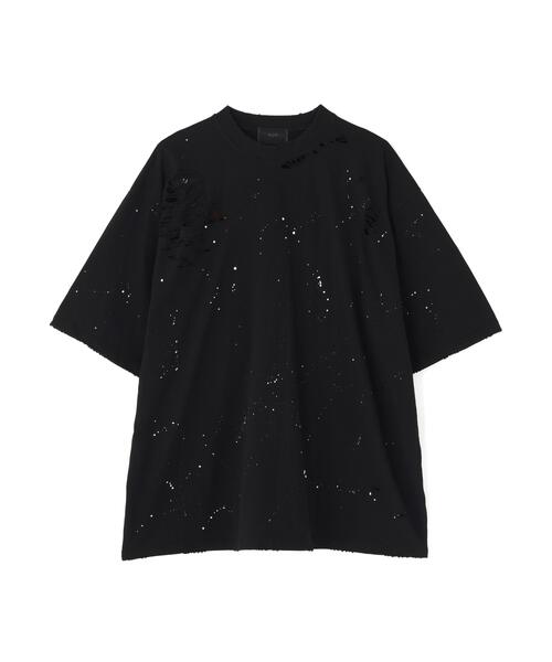 SIS(エスアイエス)の「SIS/エスアイエス/DAMAGE T-SHIRTS(Tシャツ/カットソー・レディース・ブラック/ホワイト・F)」の1枚目の写真