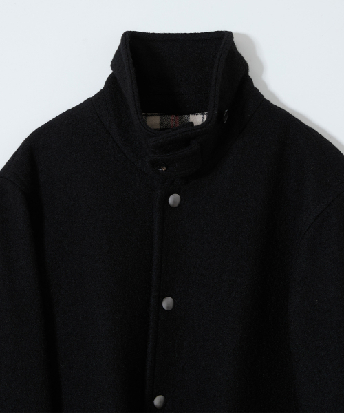 HORLISUN（ホーリーサン）の「IDAHO スナップボタン ウール ハーフコート ブラック（ダッフルコート・メンズ・その他・LARGE/SMALL/MEDIUM）」の4枚目の写真