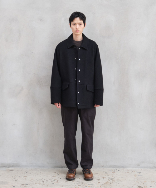 HORLISUN（ホーリーサン）の「IDAHO スナップボタン ウール ハーフコート ブラック（ダッフルコート・メンズ・その他・LARGE/SMALL/MEDIUM）」の8枚目の写真