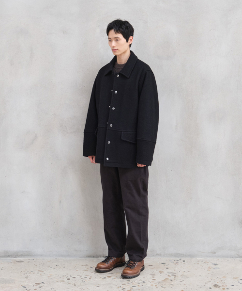 HORLISUN（ホーリーサン）の「IDAHO スナップボタン ウール ハーフコート ブラック（ダッフルコート・メンズ・その他・LARGE/SMALL/MEDIUM）」の9枚目の写真