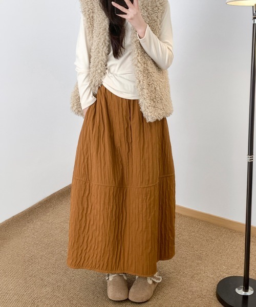 Miniministore(ミニミニストア)の「秋冬スカート フレアスカート レディース(スカート・レディース・キャメル/アイボリー/ブラウン/ブラック・FREE)」の21枚目の写真