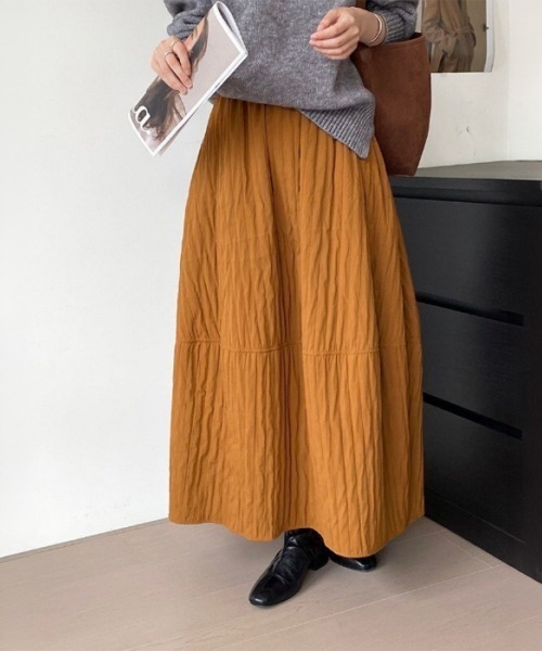Miniministore(ミニミニストア)の「秋冬スカート フレアスカート レディース(スカート・レディース・キャメル/アイボリー/ブラウン/ブラック・FREE)」の20枚目の写真