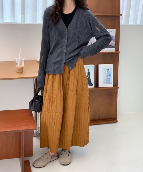Miniministore(ミニミニストア)の「秋冬スカート フレアスカート レディース(スカート・レディース・キャメル/アイボリー/ブラウン/ブラック・FREE)」の18枚目の写真