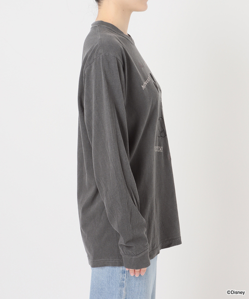 FRAMeWORK（フレームワーク）の「WIFFLE 別注［Mickey Mouse］embroidery ロンT（Tシャツ/カットソー・レディース・ホワイト/スミクロ/ベージュ・FREE）」の5枚目の写真