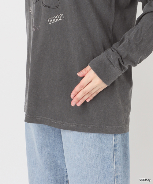 FRAMeWORK（フレームワーク）の「WIFFLE 別注［Mickey Mouse］embroidery ロンT（Tシャツ/カットソー・レディース・ホワイト/スミクロ/ベージュ・FREE）」の7枚目の写真