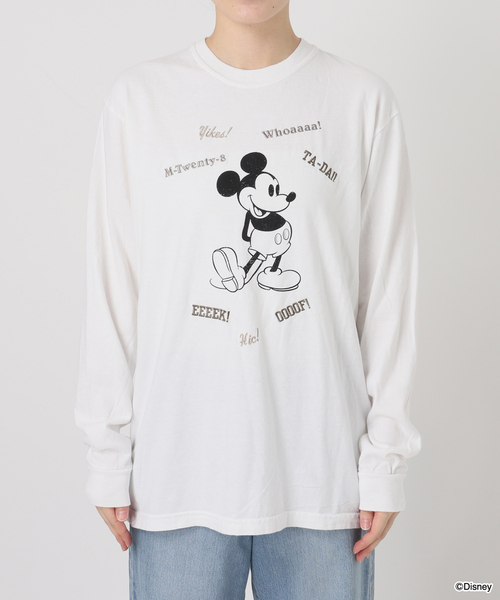 FRAMeWORK（フレームワーク）の「WIFFLE 別注［Mickey Mouse］embroidery ロンT（Tシャツ/カットソー・レディース・ホワイト/スミクロ/ベージュ・FREE）」の12枚目の写真