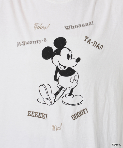 FRAMeWORK（フレームワーク）の「WIFFLE 別注［Mickey Mouse］embroidery ロンT（Tシャツ/カットソー・レディース・ホワイト/スミクロ/ベージュ・FREE）」の13枚目の写真
