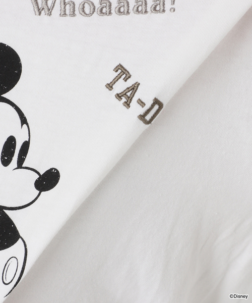 FRAMeWORK（フレームワーク）の「WIFFLE 別注［Mickey Mouse］embroidery ロンT（Tシャツ/カットソー・レディース・ホワイト/スミクロ/ベージュ・FREE）」の14枚目の写真
