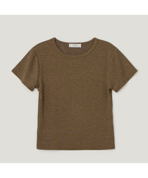 TWEE（トゥウィー）の「オリン ヴィンテージ ラウンドネック半袖Tシャツ（Tシャツ/カットソー・レディース・ホワイト/チャコールグレー/ブラック/ブラウン/レッド・FREE）」の4枚目の写真