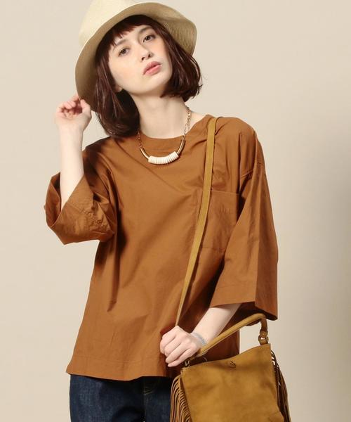 BEAUTY&YOUTH UNITED ARROWS(ビューティーアンドユースユナイテッドアローズ)の「BY コットンタイプライターTEEブラウス ◆(シャツ/ブラウス・レディース・ホワイト/ブラウン/レッド・FREE)」の3枚目の写真