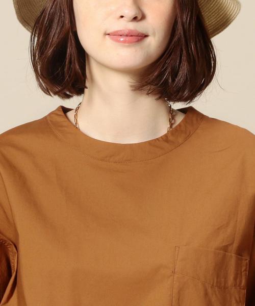 BEAUTY&YOUTH UNITED ARROWS(ビューティーアンドユースユナイテッドアローズ)の「BY コットンタイプライターTEEブラウス ◆(シャツ/ブラウス・レディース・ホワイト/ブラウン/レッド・FREE)」の14枚目の写真