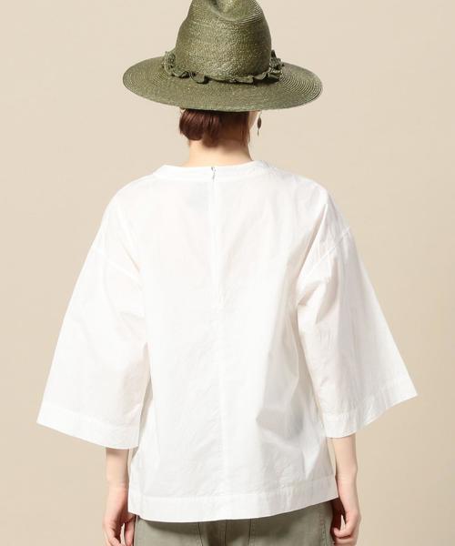 BEAUTY&YOUTH UNITED ARROWS(ビューティーアンドユースユナイテッドアローズ)の「BY コットンタイプライターTEEブラウス ◆(シャツ/ブラウス・レディース・ホワイト/ブラウン/レッド・FREE)」の7枚目の写真