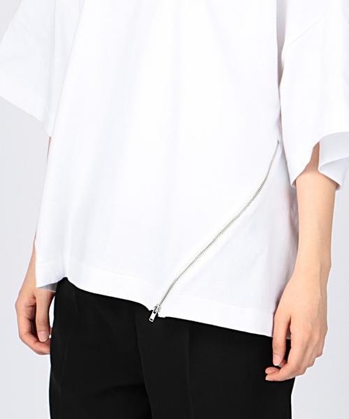 EN ROUTE（アンルート）の「ENR コットン天竺サイドZIPプルオーバー（Tシャツ/カットソー・レディース・ホワイト/ブラック/ライトグレー・フリー）」の13枚目の写真