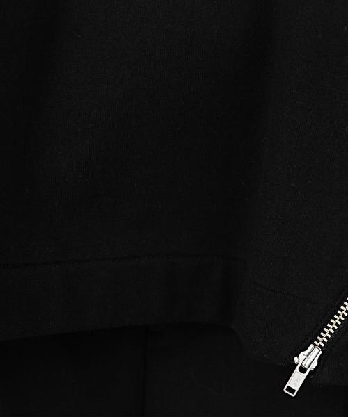 EN ROUTE（アンルート）の「ENR コットン天竺サイドZIPプルオーバー（Tシャツ/カットソー・レディース・ホワイト/ブラック/ライトグレー・フリー）」の6枚目の写真