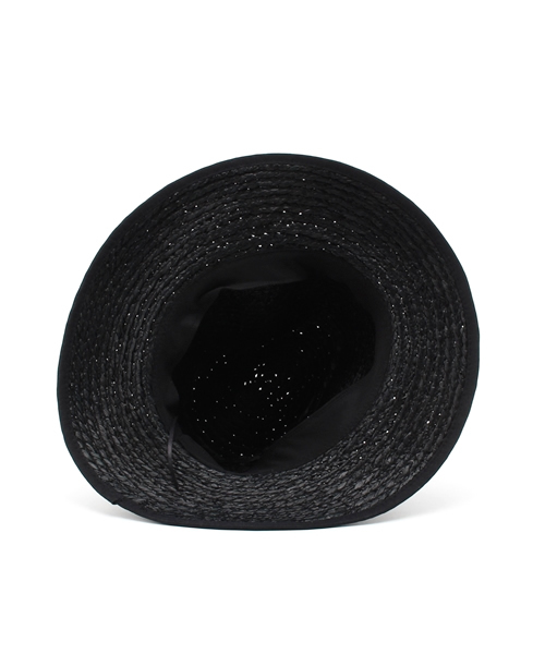 PLAIN CLOTHING（プレーンクロージング）の「シンプルストローハット　【PLAIN CLOTHING】（ハット・レディース・ブラック/ナチュラル・FREE）」の7枚目の写真